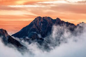 宮古島 グルメ・食事 - mountains, mt kitahotaka, sunset, landscape, evening, nature, clouds, chubu mountain national park, japan